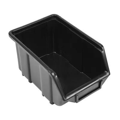 Produktbild von Lagerboxen Stapelboxen Sichtlagerkasten Eco Box Schwarz 24,5x16x12,6cm Sortierkasten