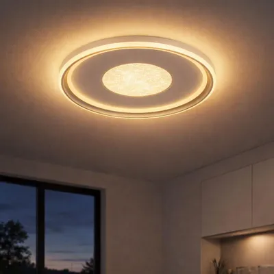 Produktbild von GLOBO Lighting Deckenleuchte EILA DH 59x6.50 cm weiß Deckenlampe