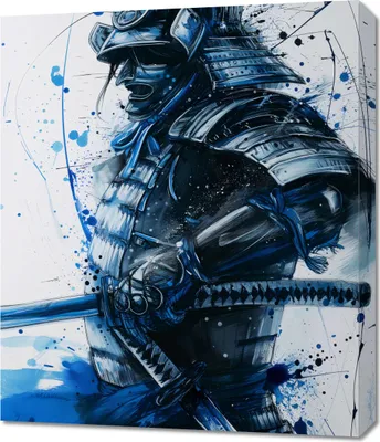 Obrázok produktu pre Obraz Samuraj v modrom, 60 x 70 cm