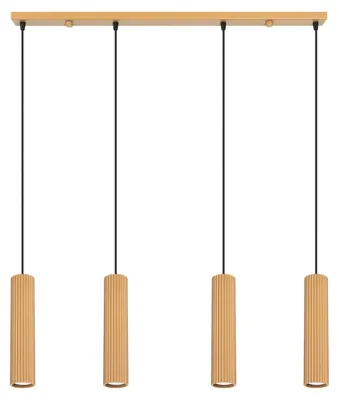 Image de Suspension KARBON 4L doré 4xGU10 10W aluminium 120x5x81cm Sollux Lighting