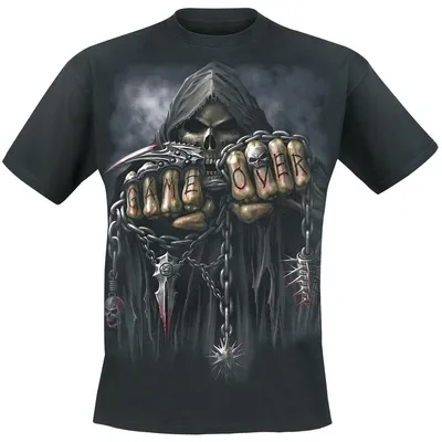 Produktbild von Spiral T-Shirt Herren Game Over schwarz Gothic, Horror 100% Baumwolle S