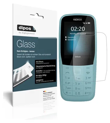 Obrázok produktu pre 1x ochranná fólia pre Nokia 220 4G matná - proti nárazom 9H fólia dipos Glass plastové sklo