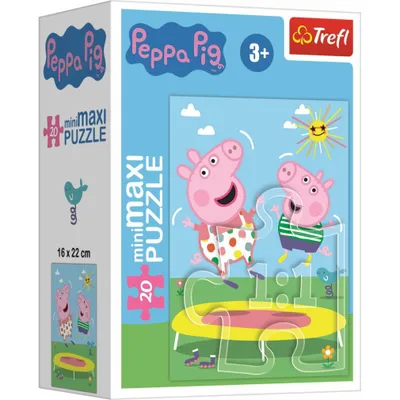 Obrázek produktu pro TREFL Puzzle Prasátko Peppa: Na trampolíně 20 dílků