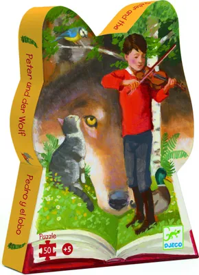 Image de Puzzle « Petrica et le loup », Djeco