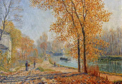 Produktbild von GRAFIKA Puzzle Bř ehy Loingu, podzimní ráno v Moretu 1000 dílků
