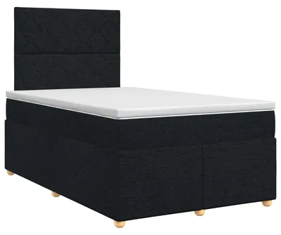 Immagine prodotto di Letto a molle con materasso nero 120 x 200 cm in tessuto