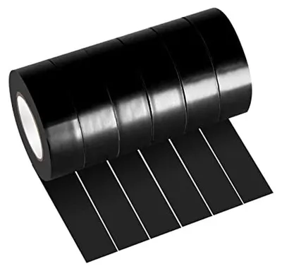Productafbeelding van Zwarte Elektrische Tape 18 mm x 10 m - Waterdichte PVC Isolatietape voor Draadprojecten en Reparatie