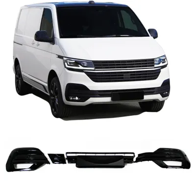 Zdjęcie produktu dla Grill przedni, czarny, błyszczący, lewy, prawy, środkowy, pasujący do VW T6.1 T6, produkowanych od 2019 roku
