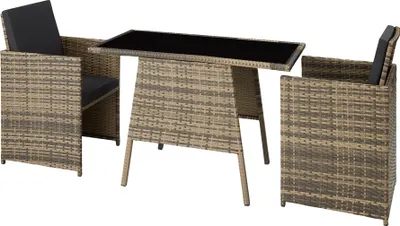 Produktbild von tectake® Rattan Sitzgruppe Lausanne für 2 Personen