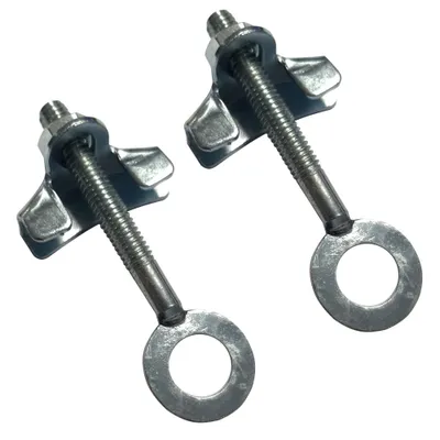 Produktbild von 2x Fahrrad kettenspanner M6x65mm stahl mit muttern Øachsen 10-11mm BMX fixie