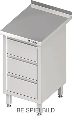 Produktbild von Schubladenschrank mit 3 Schubladen, 450x600x850 mm, ohne Aufkantung, verschweißt