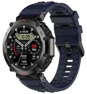 Produktbild von Smartwatch Silikon Sport Armband für Amazfit T-Rex Ultra verstellbar D- Blau