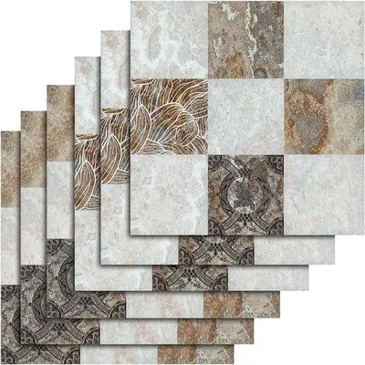 Produktbild von Famanu Fliesenaufkleber 30 Stück - Selbstklebende, wasserdichte Marmorwanddekoration für Küche und Bad - 20 x 20 cm