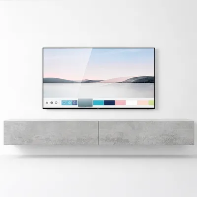 Produktbild von InnoFurn TV-Lowboard Vela 2er-Set, hängend, Weiß matt/Beton Oxid, 278 x 31 x 27 cm