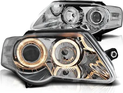 Produktbild von Scheinwerfer Angel Eyes für VW Passat 3C B6 Bj. 05-10 Chrom
