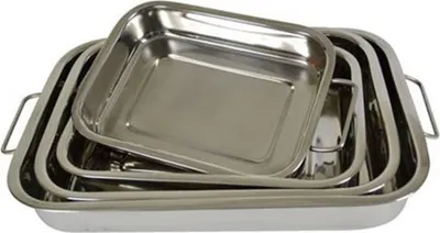 Image de Set de 4 poêles à braiser Rôtissoire à viande Poêle à servir Plat à braiser