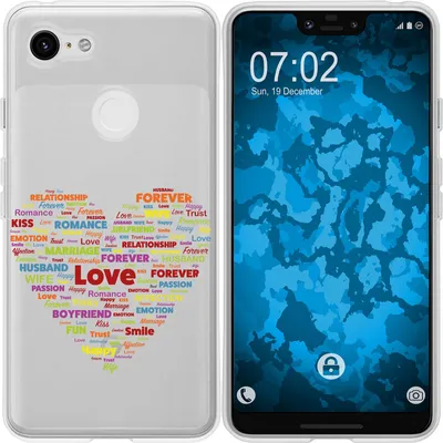 Produktbild von PhoneNatic Case kompatibel mit Google Pixel 3 XL Silikon-Hülle pride Wörter M5