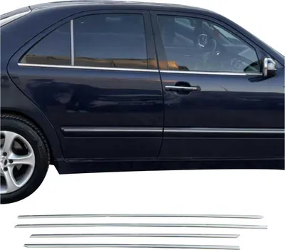 Produktbild von Fensterleisten Zierleisten für Mercedes E Klasse W210 1995-2002 Edelstahl 4tlg