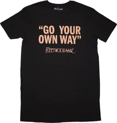 Produktbild von Fleetwood Mac - "Go Your Own Way" T-Shirt-Kleid für Damen RO14253 (XXL) (Schwarz)