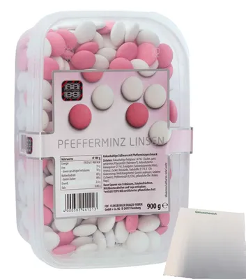 Produktbild von Agilus Pfefferminz Linsen (900g Dose) + usy Block