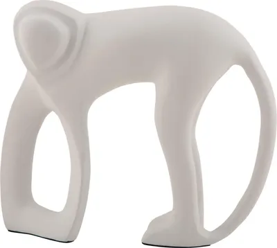 Produktbild von Present Time - Ornament Monkey - Weiß - 17x5x15cm