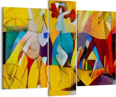 Produktbild von Bild auf Leinwand - Leinwandbild - Abstraktion modern - 95x80cm - Wand Bild - Wanddeko - Wandbilder - Leinwanddruck - Bilder - Kunstdruck - Wanddekoration - Leinwand bilder - Wandkunst - CB95x80-3455