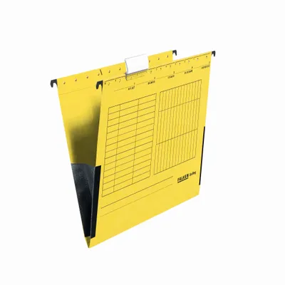 Obrázek produktu pro FALKEN 80002660 Hängetasche UniReg - A4, 230 g/qm, Manila-RC-Karton, mit Leinenfrösche, gelb