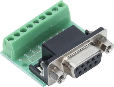 Obrázok produktu pre Rozbočovacia doska s 9-polohovým skrutkovým adaptérom pre konektor RS232 RS485