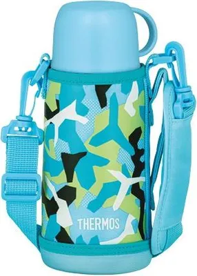 Immagine prodotto di Termos per bambini con due tappi - blu 600 ml