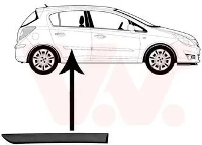 Produktbild von VAN WEZEL Zierleiste für die Tür Hinten Rechts Leiste für OPEL Corsa D Schrägheck (S07) 3750426