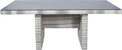 Produktbild von Gartentisch Boston Esstisch Wangentisch 192x90x75cm Glas-Keramik Weiß-Grau