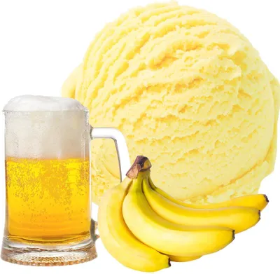 Produktbild von Banane Bier Geschmack Eispulver Softeispulver 1:3