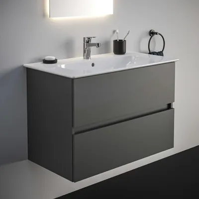 Produktbild von Ideal Standard Eurovit+ Möbelpaket mit Waschtisch 71 cm und Unterschrank 70 cm, 2 Auszüge
