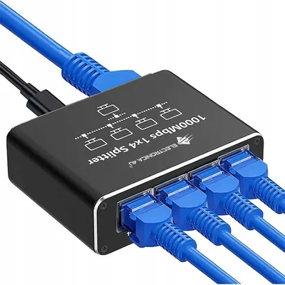 Obrázok produktu pre Mini rozbočovač LAN Ethernet RJ45 4xRJ45 1000M 1GB