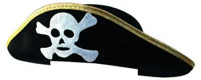 Produktbild von Rubies Piratenhut Schwarz Kinder Kostüm Zubehör Karneval Fasching Hut