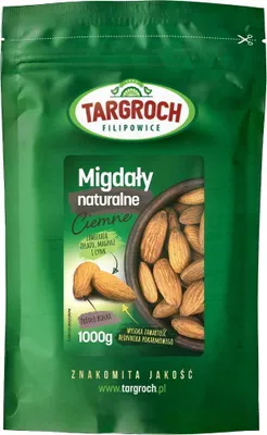 Produktbild von Targroch Natürliche dunkle Mandeln 1kg