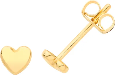 Produktbild von Süße 9 Karat (375) Gold Herz Damen - Paar Ohrstecker - 4mm*4mm; TRS26661