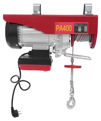 Image de Palier électrique rouge - 850 W - Capacité de 200 à 400 kg - Aluminium et acier - Pour agriculture et entrepôts