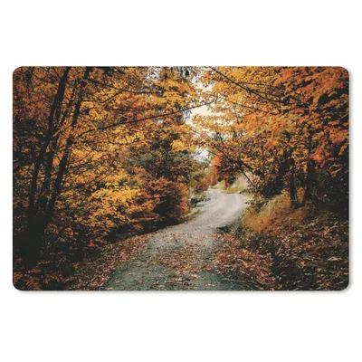 Produktbild von MuchoWow® Mauspad Mousepad Herbstwald - Weg - Laub - Ländlich 27x18 cm - Mousepads - Maus Mat - Pad - Mausunterlage - Büroartikel - Desk Matten
