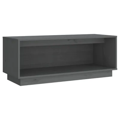 Produktbild von TV-Schrank Grau 90x35x35 cm Massivholz Kiefer