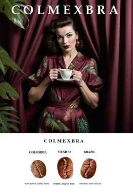 Obrázek produktu pro ColMexBra forest arabica 100% from Colombia and Mexico and Brazil 1000g