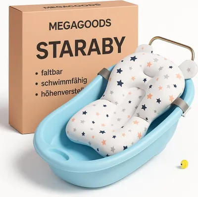 Produktbild von Baby Badewannensitz Kissen faltbar schwimmfähig höhenverstellbar DE.
