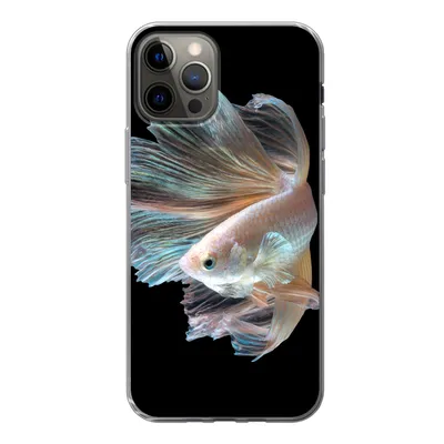 Produktbild von MuchoWow® Handyhülle Schutzhülle Hülle für iPhone 13 Pro Fisch - Schwanz - Schwarz Silikon Softcase Handy Hülle - Handy-Tasche