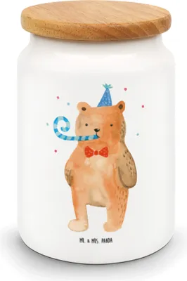 Produktbild von Mr. & Mrs. Panda Dose Bär Geburtstag - Weiß - Geschenk, Aufbewahrungsdose, Happy Birthday, Alles Gute, Keksdose, Glückwunsch, Vorratsbehälter, Vorratsdose, Teedose