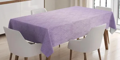 Obrázek produktu pro ABAKUHAUS Fialový ubrus, monochromatický vzor s barokními vířivými motivy, renesanční styl, vintage revival, 140 x 170 cm, fialový