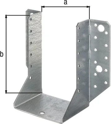Produktbild von 100 x 140mm Holzverbinder aussenliegend Balkenschuh aussen mit ETA Zulassung - verzinkt