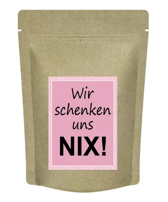 Produktbild von Wir schenken uns NIX! – Teegeschenk Weihnachten mit Erdbeer-Orange Geschmack – originelles Teegeschenk für Weihnachten & besondere Momente