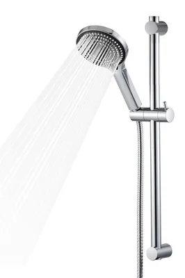 Immagine prodotto di Barra doccia con 6 getti, tubo flessibile in acciaio inossidabile da 1,6 metri, colonna doccia regolabile da 60 cm, soffione doccia, cromato