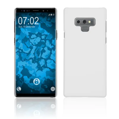 Produktbild von PhoneNatic Case kompatibel mit Samsung Galaxy Note 9 - Hülle weiß gummiert Hard-case Cover