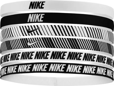 Image de Nike - Serre-tête "Classic"(pack de 6) CS2437 (taille unique) (Blanc/Noir)